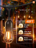 addlon Outdoor Patio String Lights (48ft)