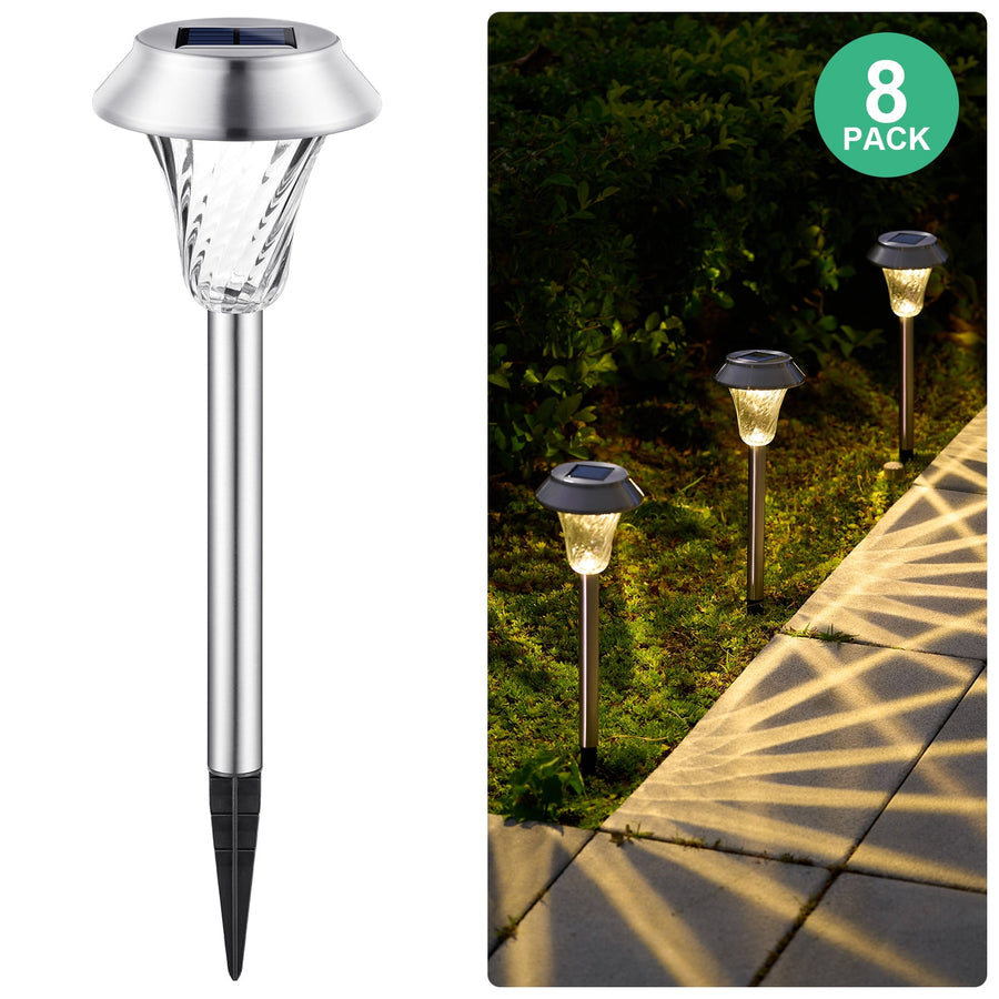 Brightown Solar Pathway Lights (8-Pack)