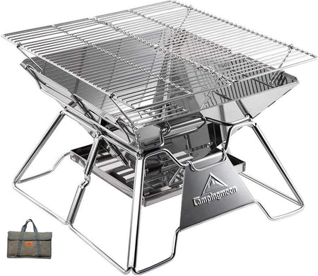 CampingMoon Portable Folding BBQ Grill (Stainless)