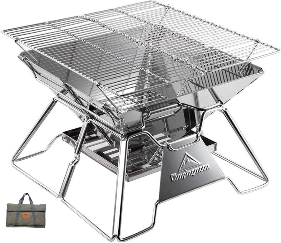 CampingMoon Portable Folding BBQ Grill (Stainless)