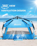 FLYTOP Pop-Up Beach Sun Shelter (3-4 Person)