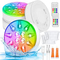 Submersible RGB LED Pool Lights (2-Pack, Remote)