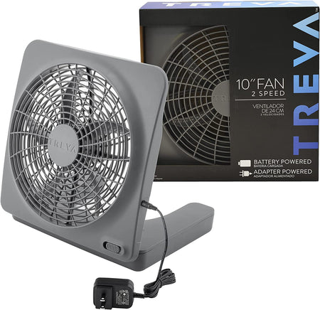 Treva 10-Inch Portable Battery Fan