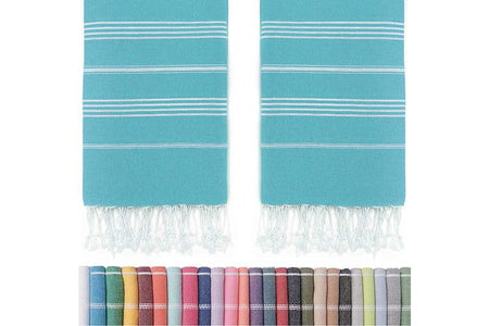 Turkish-T Bordered Beach Towel
