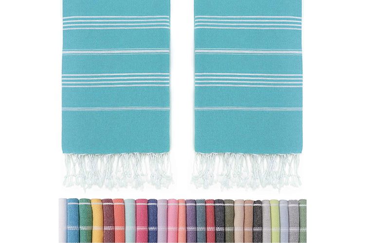 Turkish-T Bordered Beach Towel
